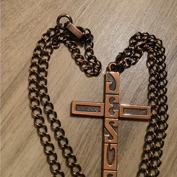 New Solid copper cross JESUS - Picture 4 of 4